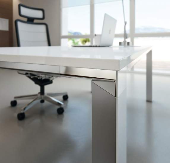 bureau finition laque blanche